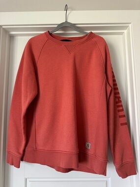 Carhartt Coral-Red Crewneck Sweatshirt